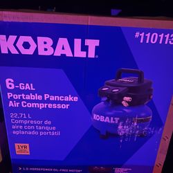 New Kobalt 6-Gallon Portable Electric 150 PSI Pancake Air Compressor