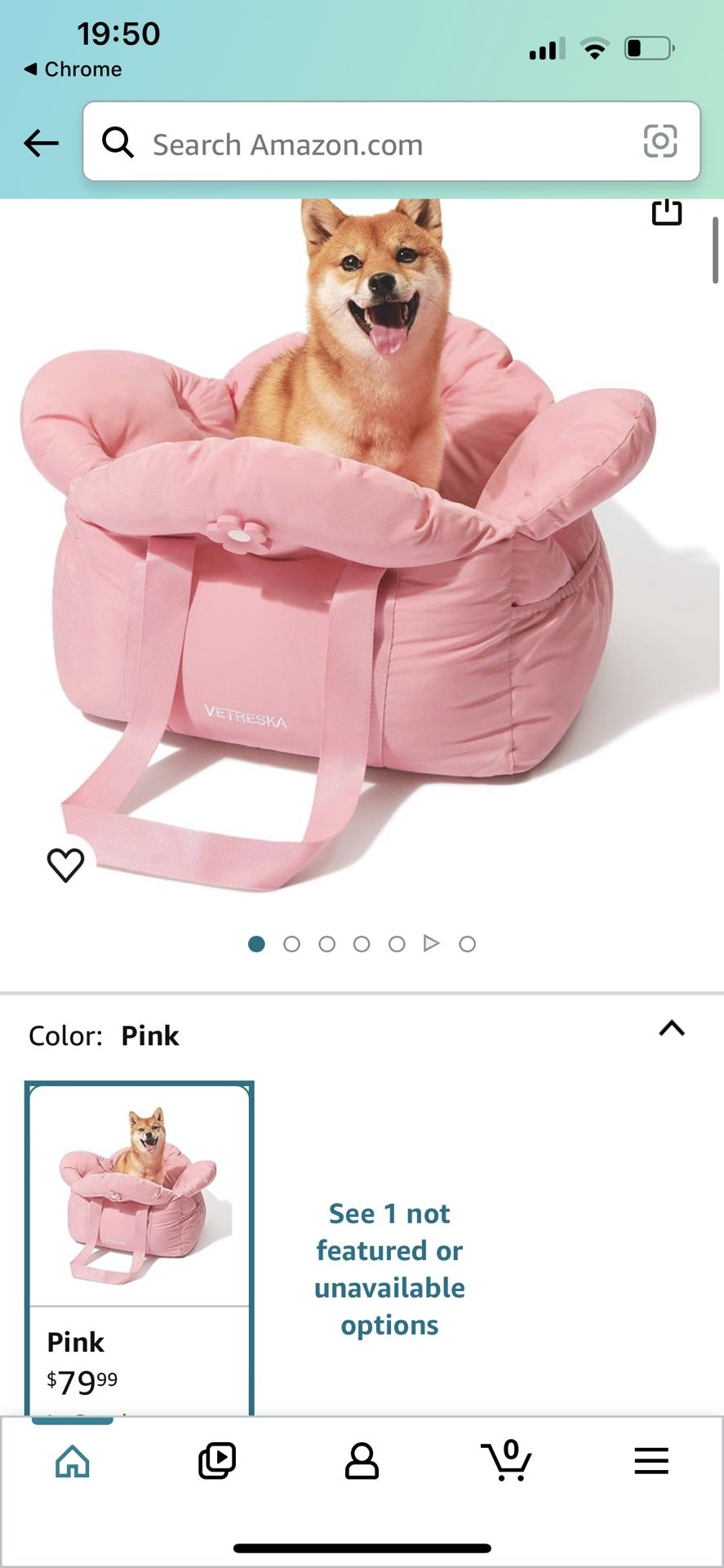 VETRESKA Dog Carrier Dog Car Seat for Small Dogs - Washable Cat Carrier Portable Puppy Dog Bed for Car Seat of Easy Installation,Pet Travel Carrier Be