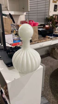 White glass decor