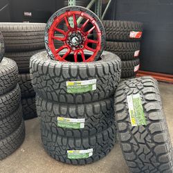 BRAND NEW WHEELS & TIRES 33X12.50R18 TBB NUEVAS AND (4) NEW WHEELS 18” 6X139.7