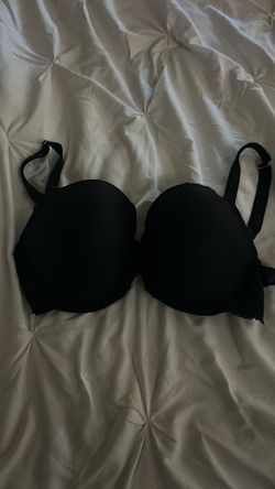 Black Push-Up Bra with Lace Trim