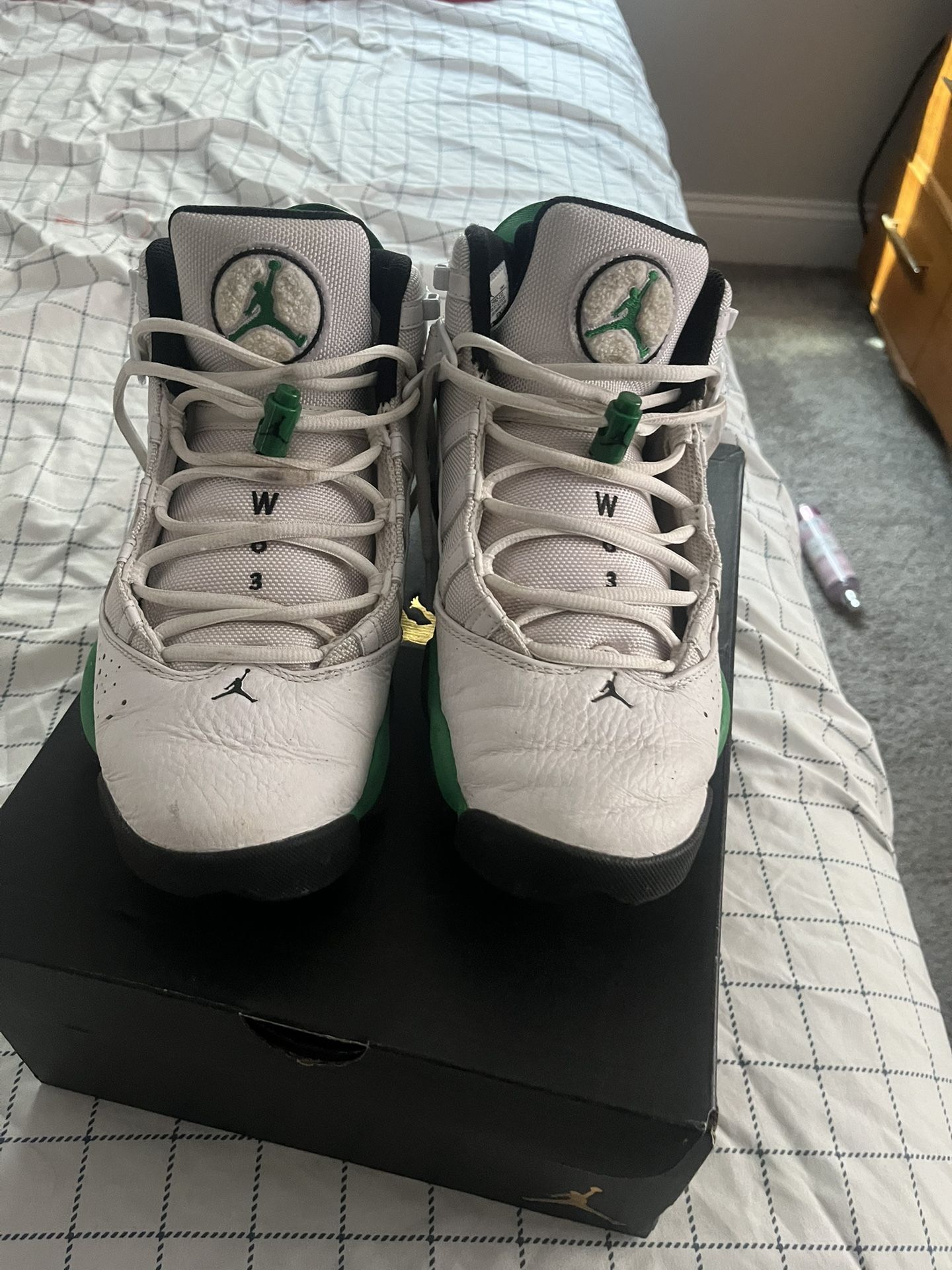 Air Jordan 6 Rings Lucky Green Size 9.5