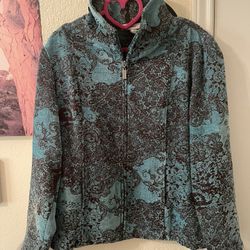 Dress Barn pretty blue jacket with pockets size Large 