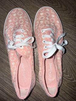 US Sports Pink Floral Canvas Sneakers