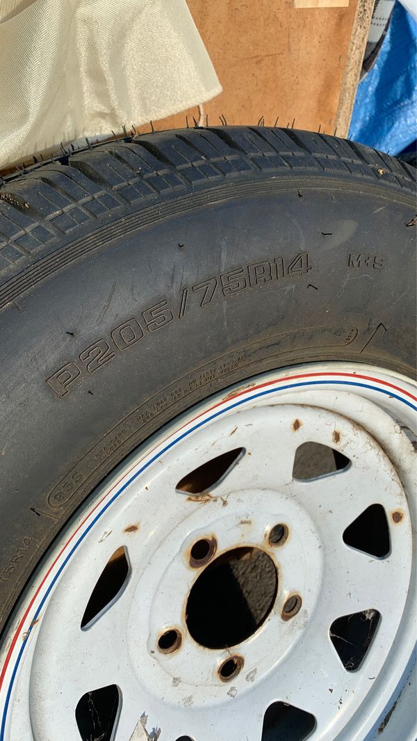 P205/75R14 trailer rims and tires brand new tires they’re never used