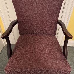 Vintage Accent Chair Burgundy 