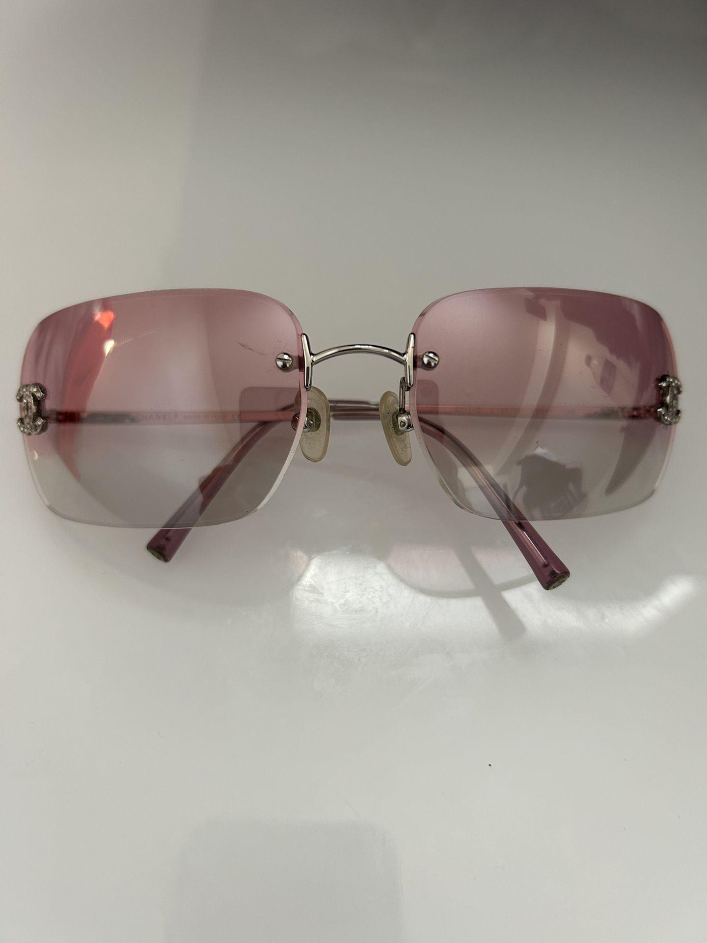 Chanel Sunglasses Rhinestone Logo