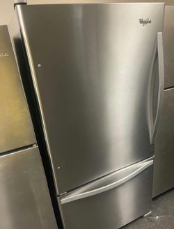 Whirlpool Bottom Freezer Refrigerator Stainless Steel