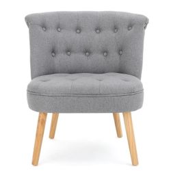 Grey Tuft Chair Modern Contemporary 