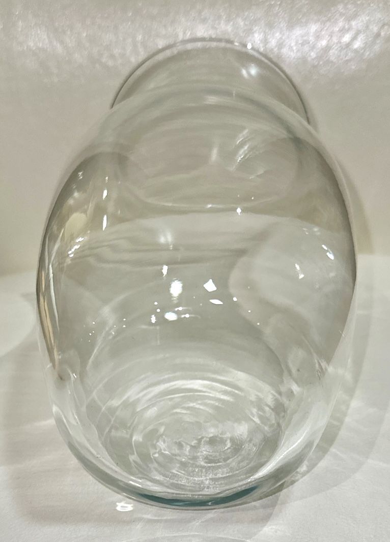 Glass 9” Pot Belly Shaped Vase~Like New! 