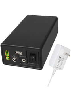 Talentcell 12/24V Lithium ion Battery Pack PB240B2, Rechargeable 35000mAh 129.5Wh Li-ion Batteries with DC 24/12 Volt and 5V USB Output for LED Light 