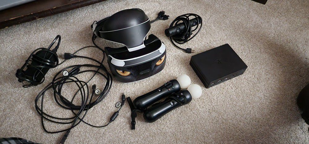 Must Sell Today!!PSVR Playstation 4 VR, Move Controllers, AIM Gun Controller, 5 Games for Sale in WA - OfferUp
