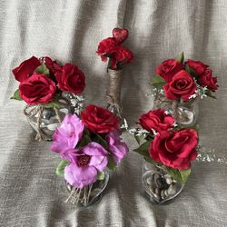 Forever Flowers In Glass Vases