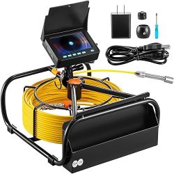  VEVOR WP9604B Sewer Drain Pipe Inspection Camera, 4.3" LCD Screen, 3X Digital Zoom, Plumbing Endoscope with 16GB SD Card 