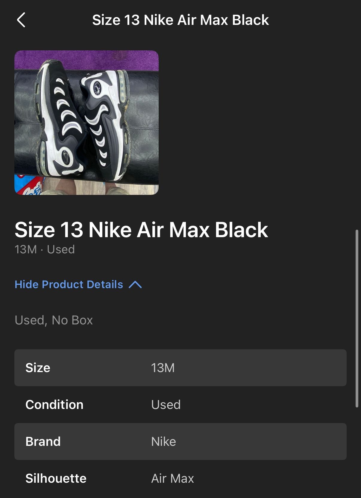 Nike Air Max Size 13