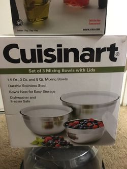 Bowls measuring cups and popcorn maker