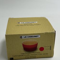 Le Creuset Stoneware Large Ramekin Flame 7.75 Oz 240ml Stoneware Bakeware
