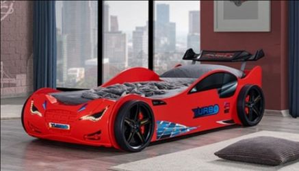 Brand New Red Race Car Design Twin Bed Frame
