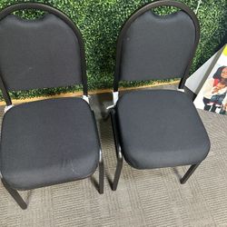 Set Of 4 Black Chairs