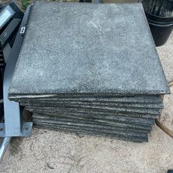 24in Square 1in Thick Rubber Mat Set Of 16