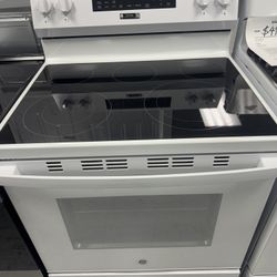 30 Inches Wide White Electric Range With Air Fly And Convection 