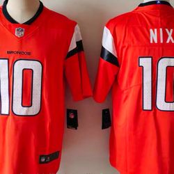 NFL Denver Broncos football uniform No.10 Bo Nix jersey sportswear