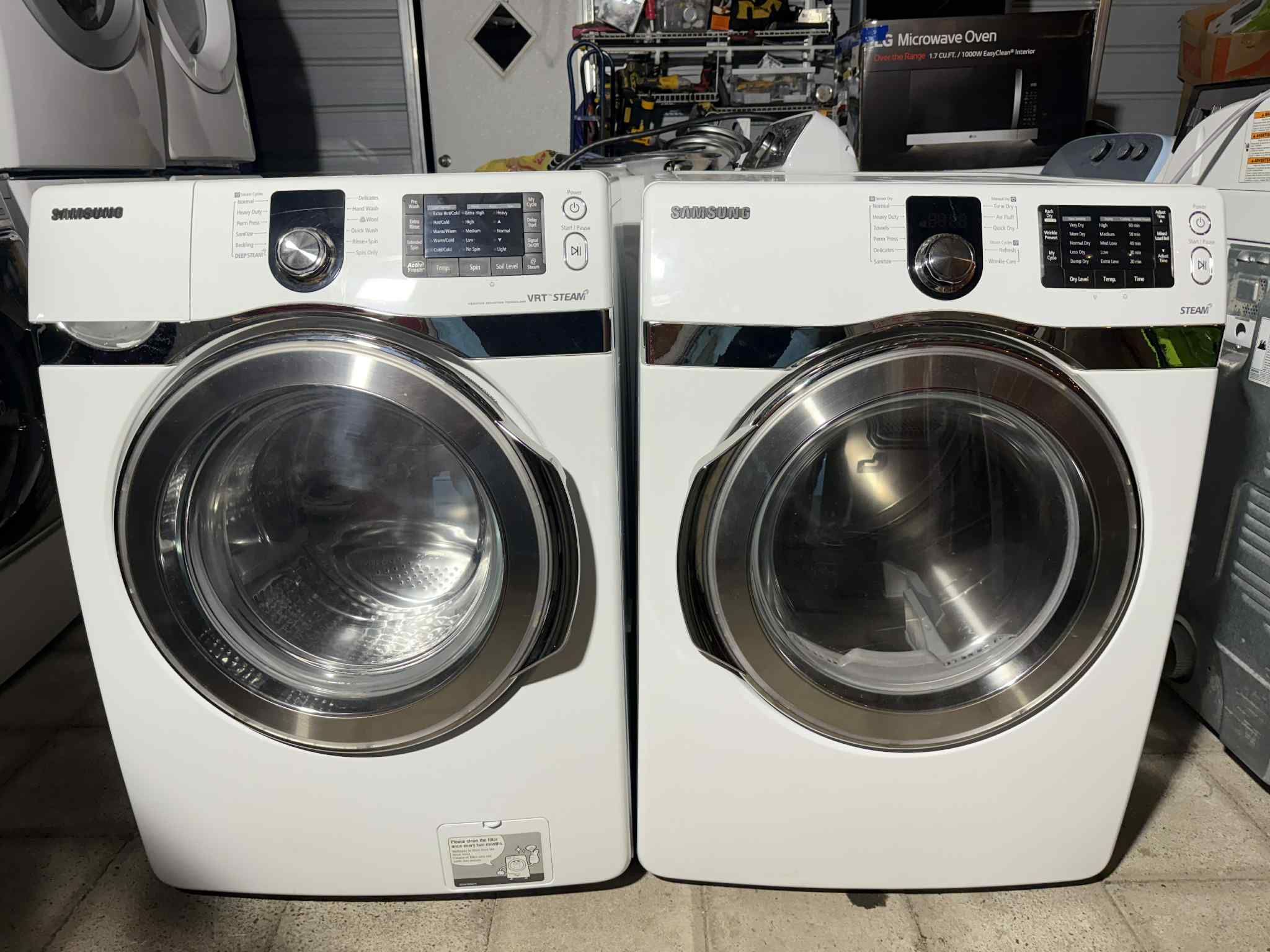 Washer and electric dryer