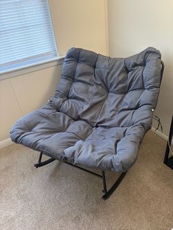 Egg rocking chair and ottoman