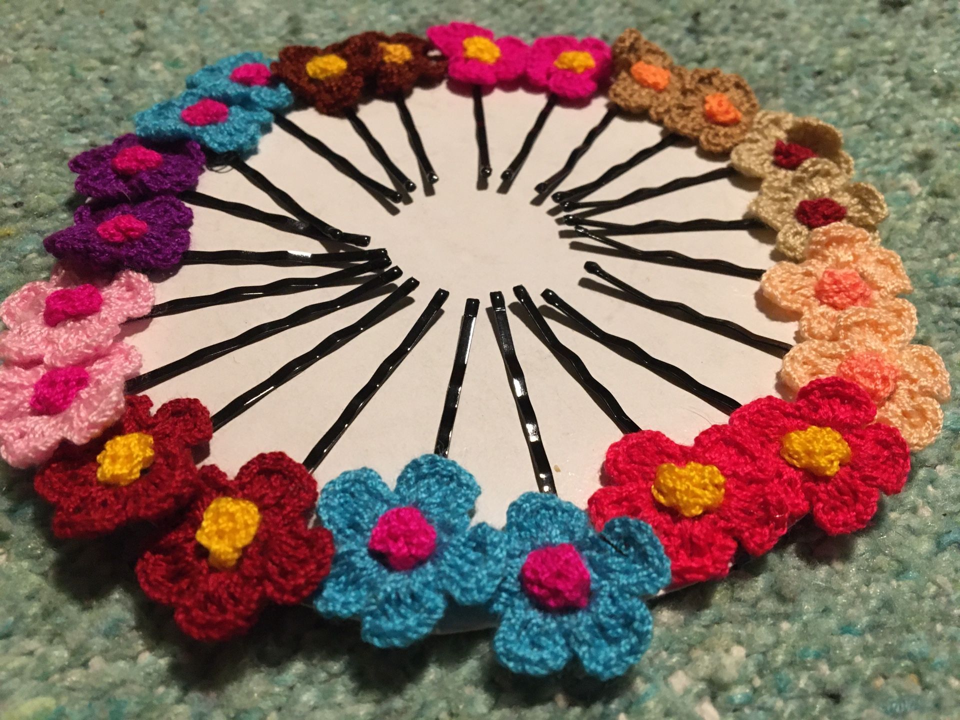 Adorable Crochet Flower Hair Accessories