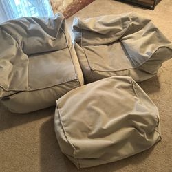 3 pieces bean bag seat sofa chair