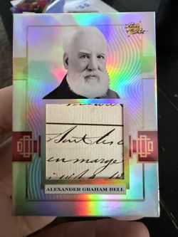 ☎️ ALEXANDER GRAHAM BELL JUMBO HANDWRITTEN RELIC ☎️