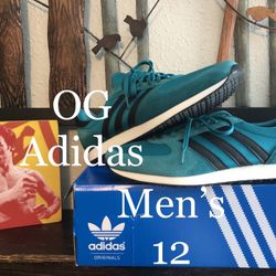 ADIDAS / OG NFL “Jaguars” NBA “Spurs” NHL “Sharks” / B-Boy Breakdancing / Men's 12 / Like New w/ Box!! / Dark Teal & Black