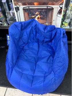 Big Joe Blue Bean Bag Chair / Papasan Lounger - Great Condition