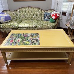 Yellow Rectangle Coffee Table With Storage