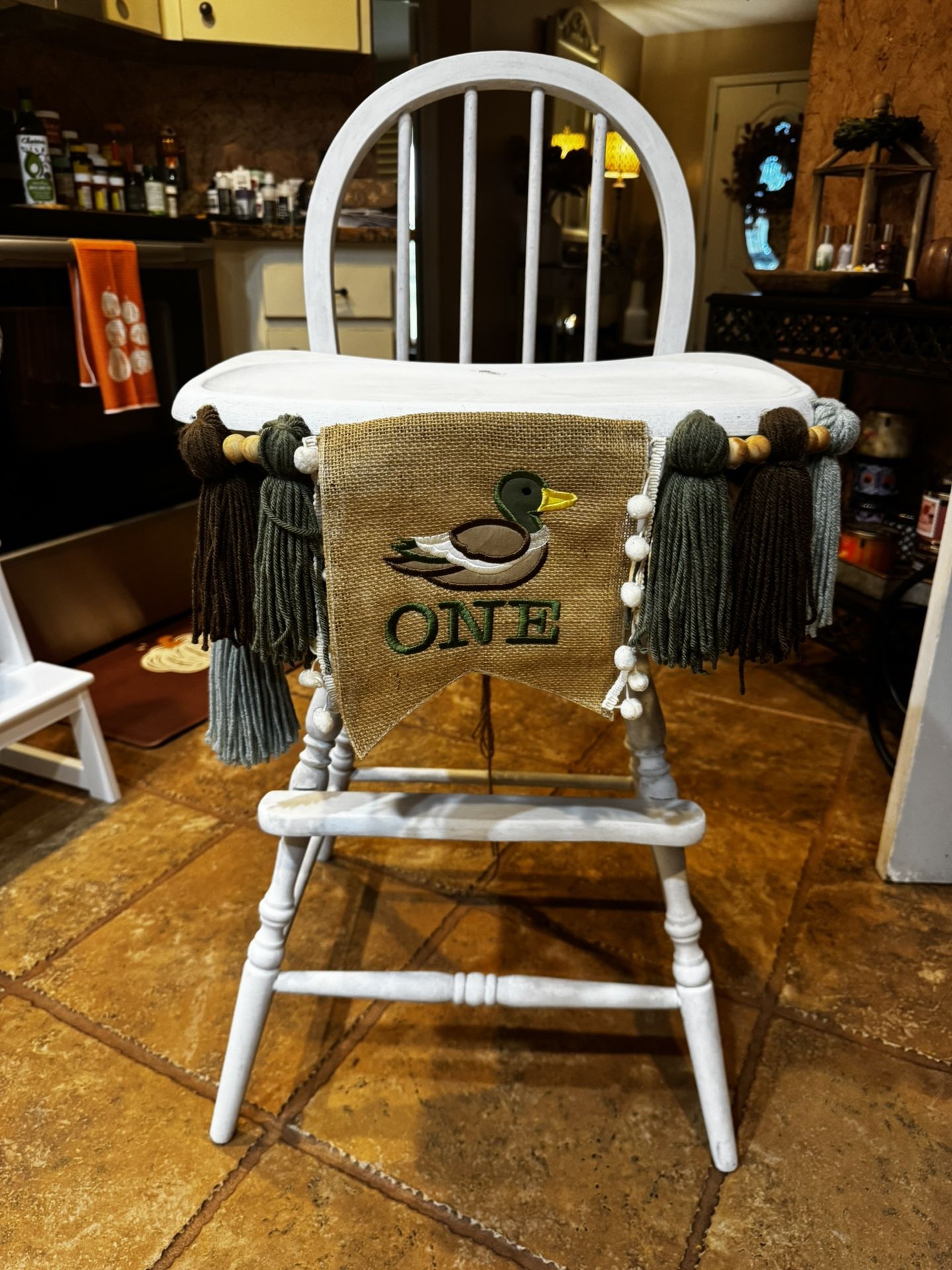 White Wooden High Chair
