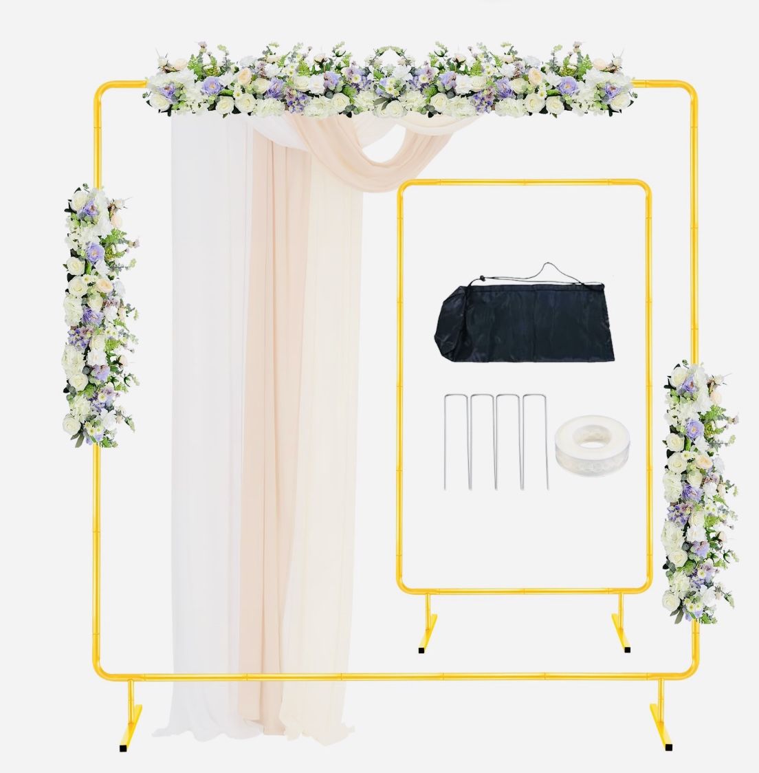 6.6FT Square Gold Backdrop