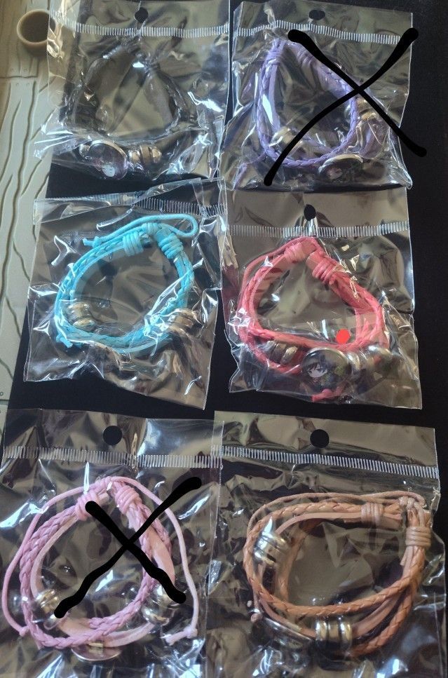 Anime Demon Slayer Kamado Tanjirou Leather Bracelet