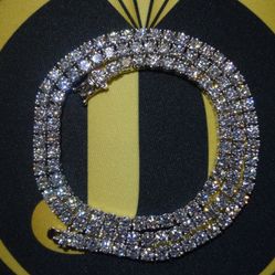 VVS1 MOISSANITE TENNIS CHAINS 925 SILVER 5MM Passes 💎 Tester