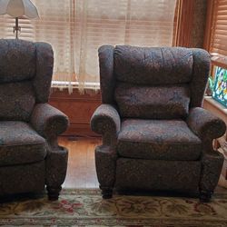 Two Motioncraft Push Back Recliners $50 each