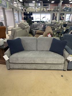 Grey Sleeper Sofa with Queen Mattress
