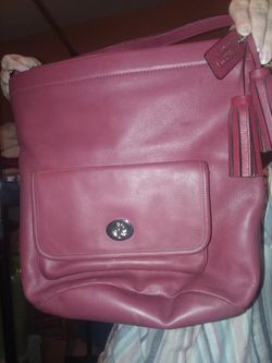 Red Leather Coach Hobo/Shoulder bag