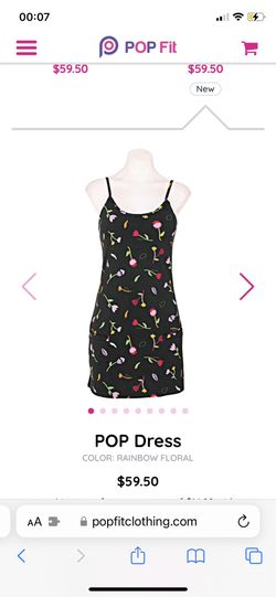Black Floral Pop Fit Dress