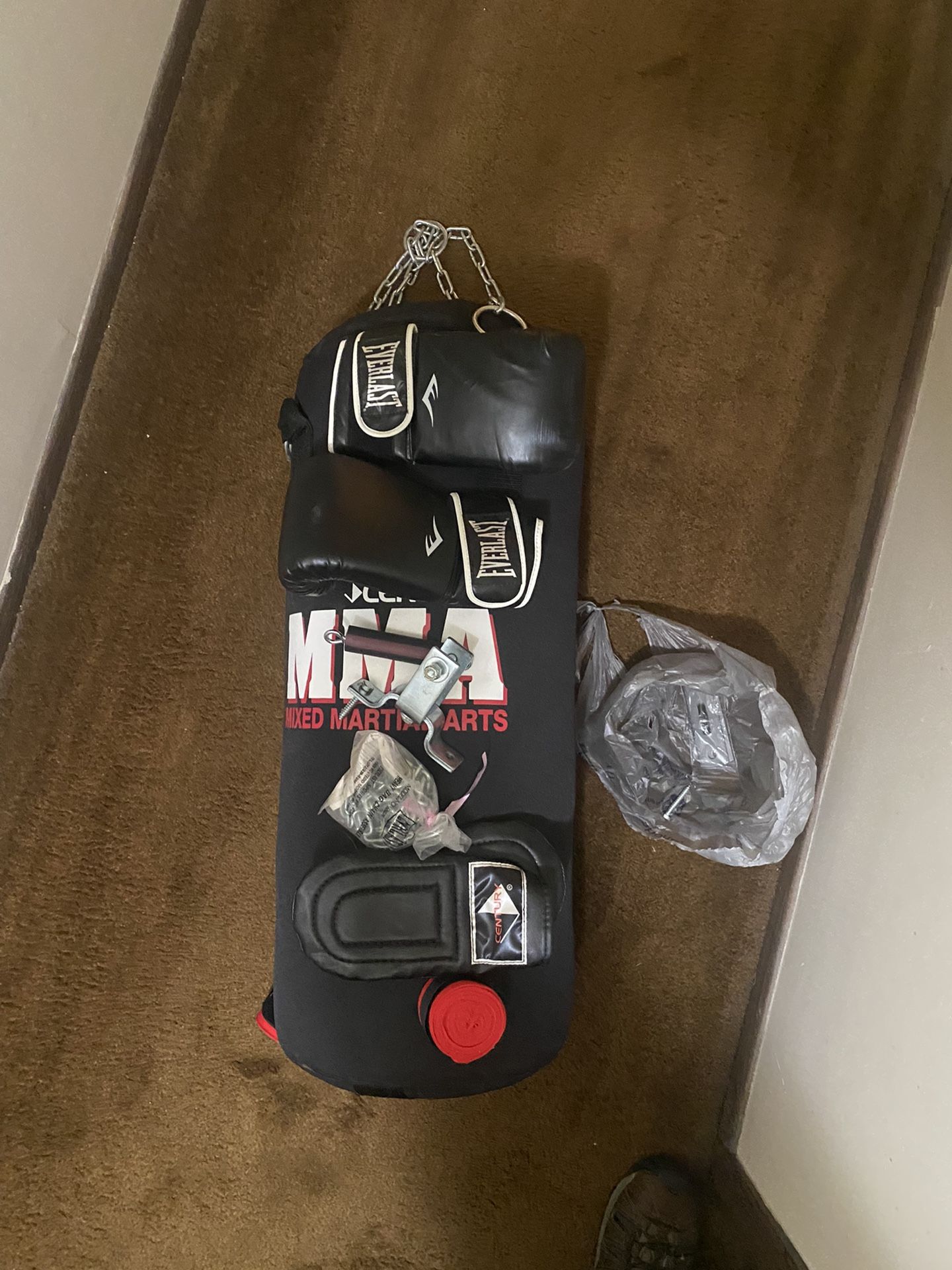 Punching bag and accessories
