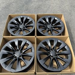 19” Tesla Model S Factory Oem Slipstream Satin Black New Set of 4 2012-2020  