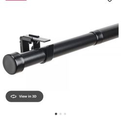 BEKRÄFTA  3 Curtain rod set, black, 47 ¼-82 ¾ 1 1/8 "