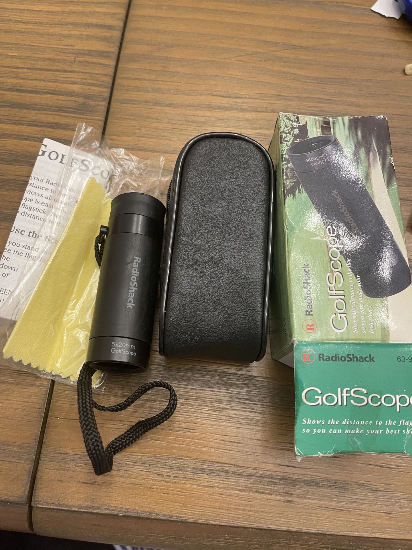 Golf SCOPE 5X20 by RADIO SHACK W/ Instructions,Case And Cleaning Cloth