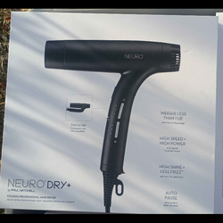 BRAND NEW Paul Mitchell Neuro Dry+ Folding Hair Dryer BLACK - Sealed Box - Professional Ionic Salon Blow Dryer