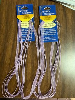 Lavender 18” Necklace Cord with Ribbon