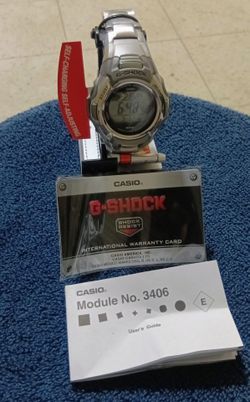 Casio Original G Shock Tough Solar Atomic Digital Stainless Steel Watch Model #3406 (New Item) Firm Price