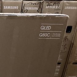 SAMSUNG 75-Inch Class QLED 4K Q80C Series Quantum HDR+, Dolby Atmos Object Tracking Sound Lite, Direct Full Array, Q-Symphony 3.0, Gaming Hub, Smart T